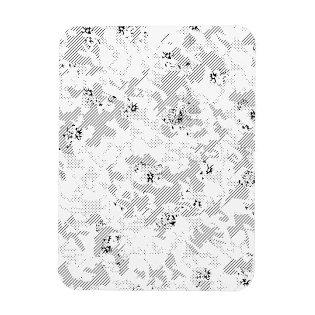 Gainsboro, Porslin, Vit Rök dot Design Magnet (Vertikal)