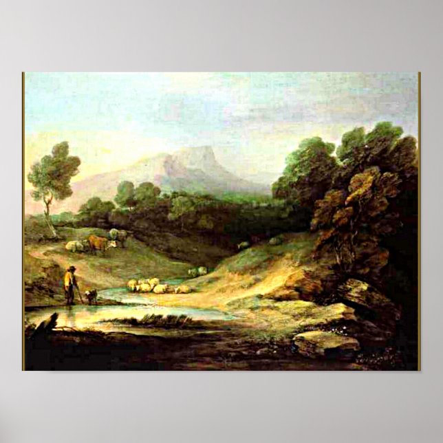 Gainsborough - Mountain Ligcape with Shepherd Poster (Framsidan)