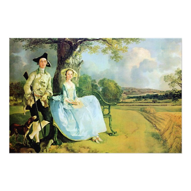 Gainsborough, Mr. och Mrs. Andrews, Fototryck (Framsidan)
