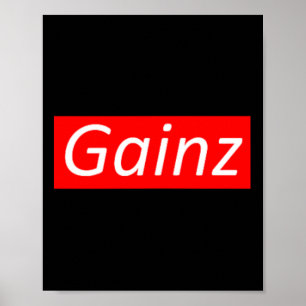 Gainz Bodybuilding Sport Fitness Gift Manar Women Poster