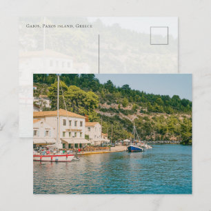 Gaios strandpromenad, Paxos ön Grekland Vykort