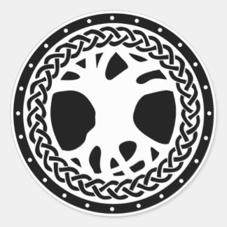 Gaiscioch White Emblem Runt Klistermärke