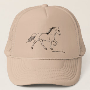 Gaited hästhatt truckerkeps