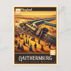 Gaithersburg, Maryland VINTAGE Vykort