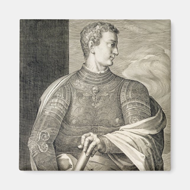 Gaius Caesar 'Caligula' (12-41 AD) kejsare i Rom Magnet (Framsidan)