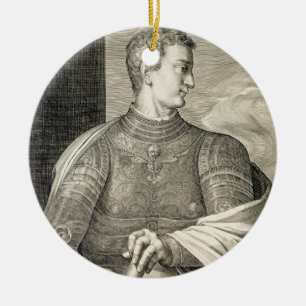Gaius Caesar "Caligula" (ANNONS 12-41) kejsare av Julgransprydnad Keramik