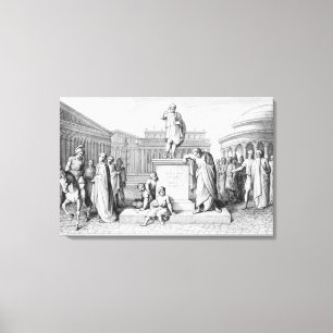 Gaius Gracchus som gråter för hans far Canvastryck