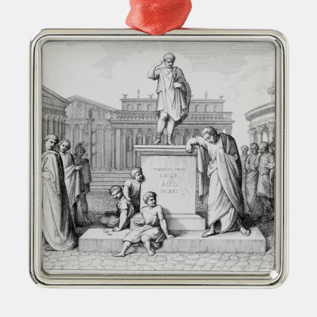 Gaius Gracchus som gråter för hans far Julgransprydnad Metall (Framsidan)