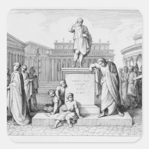 Gaius Gracchus Weeping före sitt Pappor Fyrkantigt Klistermärke