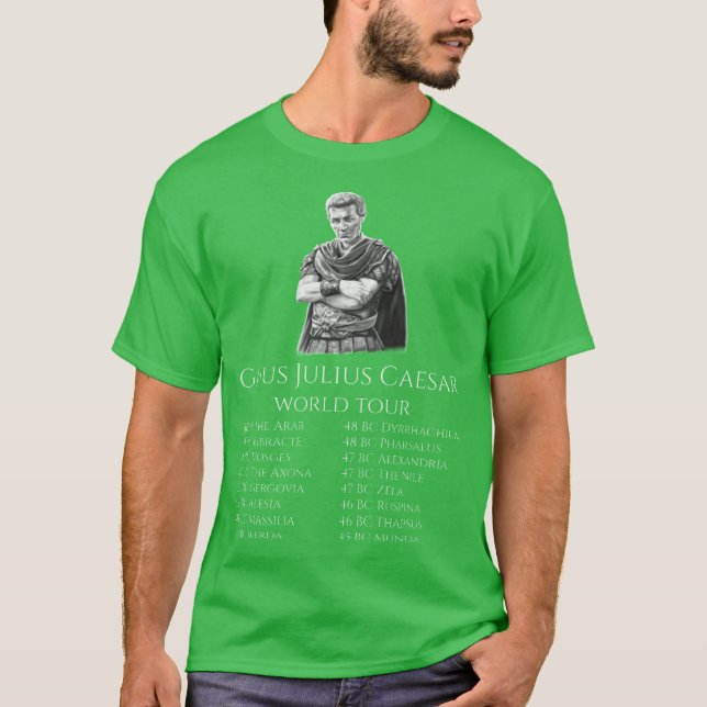 Gaius Julius Caesar Worldour SPQR Ancient Roman Hi T Shirt (Framsida)