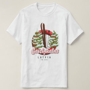 Gaiziņkalns Lettlands skidlogotyp T Shirt