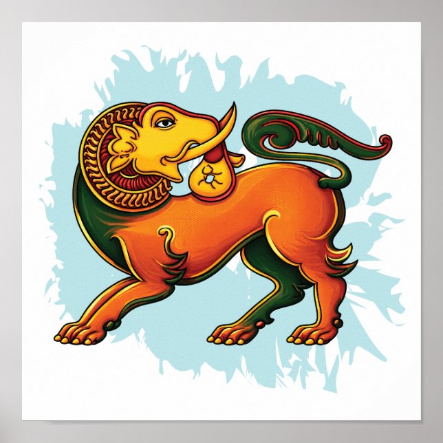 Gajasinha – Mythical Guardian of Strength Poster (Framsidan)