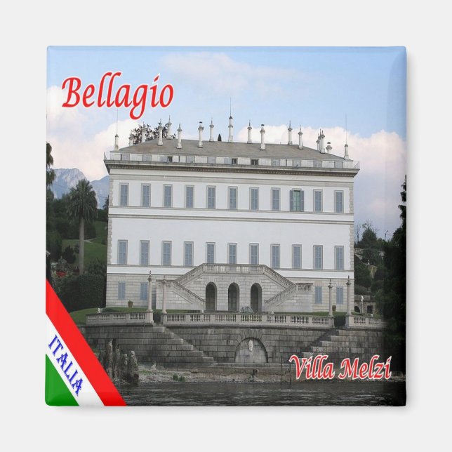 GAL001 BELLAGIO, Sjö Maggiore, Italien, Fridge Magnet (Framsidan)