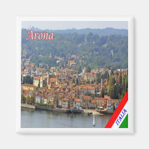 GAL005 ARONA Sjö Maggiore, Italien, Fridge Magnet