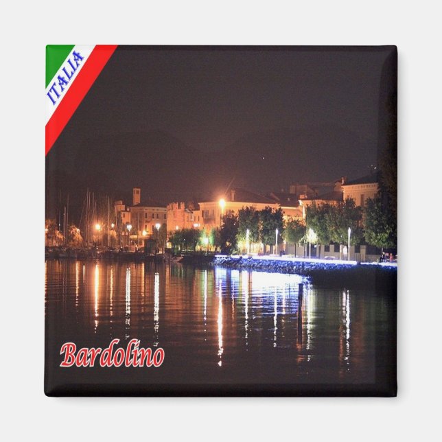 GAL007 BARDOLINO - Sjö Garda - Italien - Fridge Magnet (Framsidan)