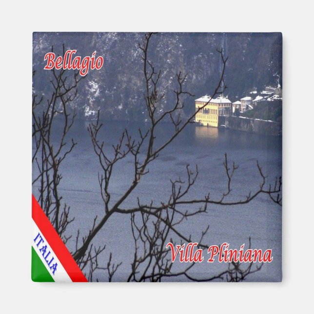 GAL009 BELLAGIO, Sjö Como, Italien, Fridge Magnet (Framsidan)