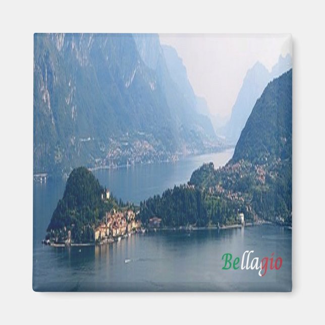 GAL010 BELLAGIO, SJÖ COMO, Italien, Fridge Magnet (Framsidan)