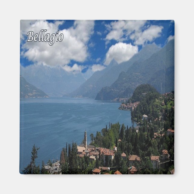 GAL012 BELLAGIO, Sjö Como, Italien, Fridge Magnet (Framsidan)