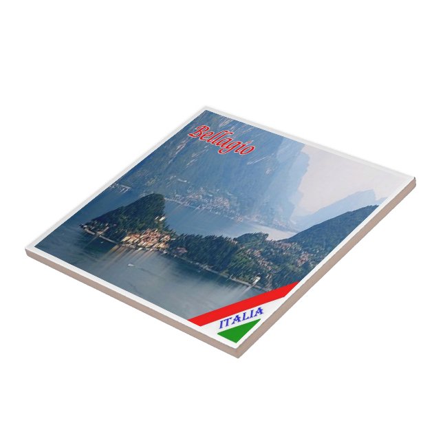 GAL015 BELLAGIO, Sjö Como, Italien Kakelplatta (Sidan)