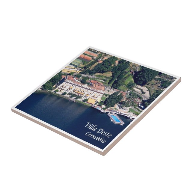 GAL025 CERNOBBIO, Sjö Como, Italien Kakelplatta (Sidan)