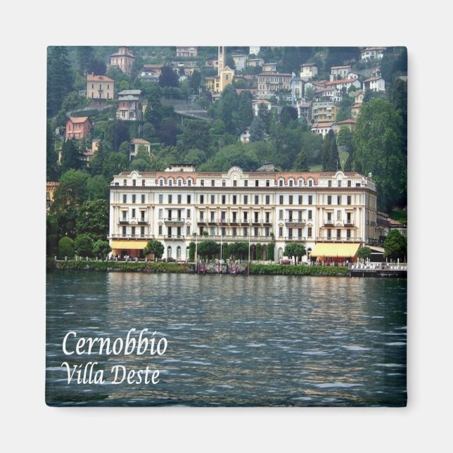 GAL026 CERNOBBIO, Sjö Como, Italien, Fridge Magnet (Framsidan)