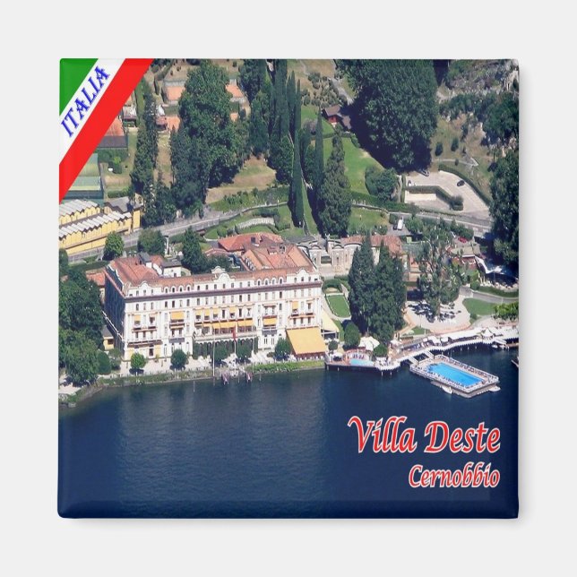 GAL027 CERNOBBIO, Sjö Como, Italien, Fridge Magnet (Framsidan)