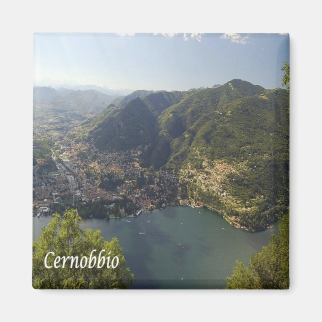 GAL028 CERNOBBIO, Sjö Como, Italien, Fridge Magnet (Framsidan)