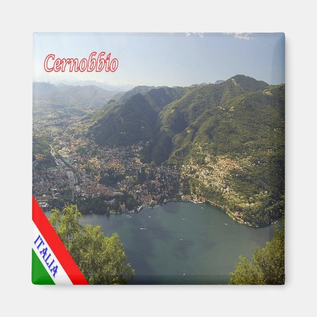 GAL029 CERNOBBIO, Sjö Como, Italien, Fridge Magnet (Framsidan)