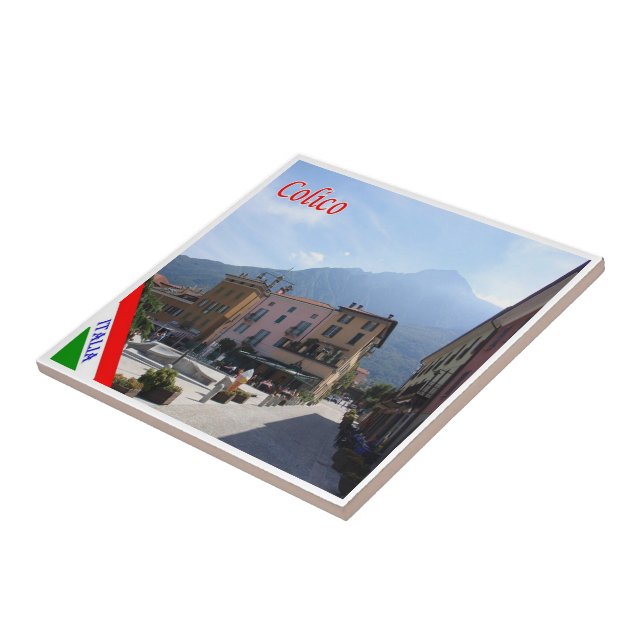 GAL033 COLICO, Sjö Lecco, Italien Kakelplatta (Sidan)