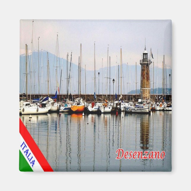 GAL034 DESENZANO, Sjö Garda, Italien, Fridge Magnet (Framsidan)