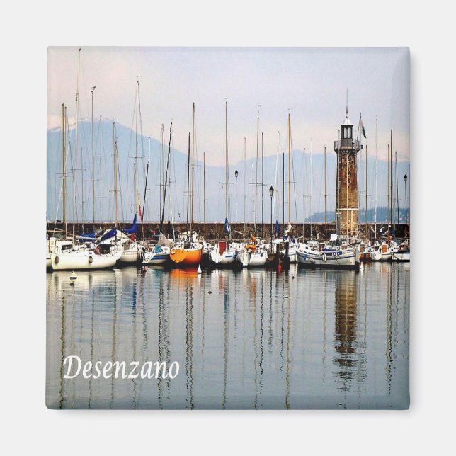 GAL036 DESENZANO, Sjö Garda, Italien, Fridge Magnet (Framsidan)