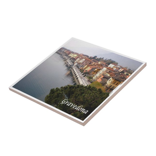 GAL044 GRAVEDONA, Sjö Como, Italien Kakelplatta (Sidan)