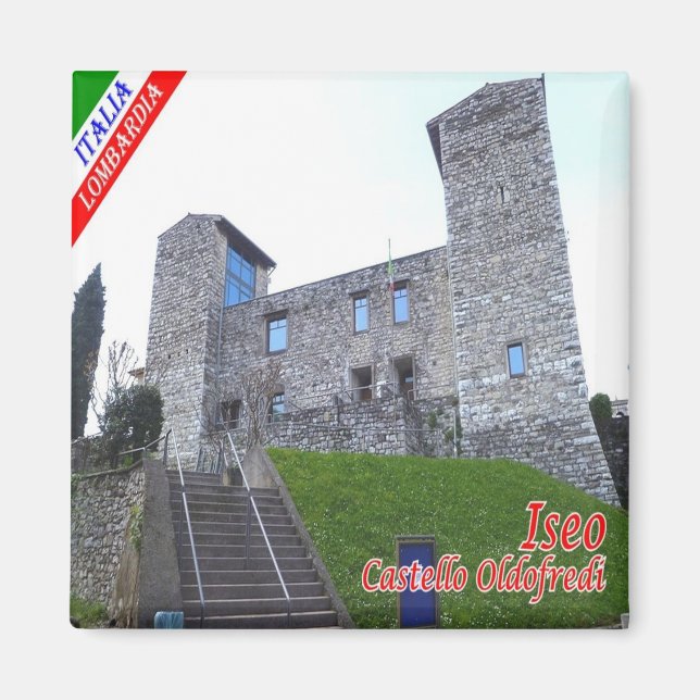 GAL047 ISEO, Oldofredi Castle, Fridge Magnet (Framsidan)