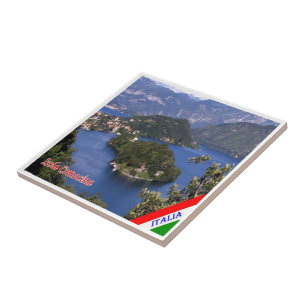 GAL052 ISOLA COMACINA, Sjö Como, Italien Kakelplatta