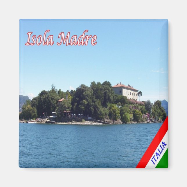 GAL053 ISOLA MADRE - Sjö Maggiore Italien - Fridge Magnet (Framsidan)
