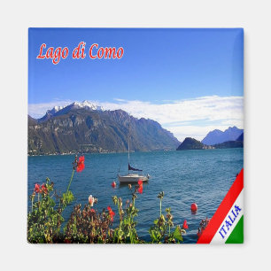 GAL061 SJÖ COMO, View, Italien, Fridge Magnet