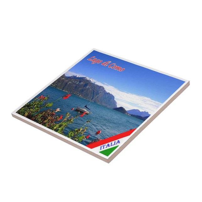 GAL061 SJÖ COMO, View, Italien Kakelplatta (Sidan)