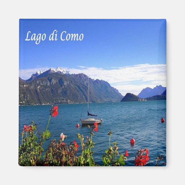 GAL066 SJÖ COMO View, Italien, Fridge Magnet (Framsidan)