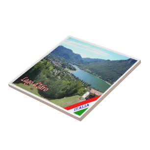GAL068 SJÖ IDRO Aerial View, Italien Kakelplatta