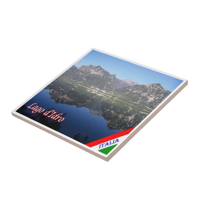 GAL070 SJÖ IDRO, Panorama, Italien Kakelplatta (Sidan)