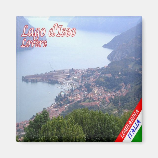 GAL082 LOVERE, Sjö Iseo, Italien, Fridge Magnet (Framsidan)