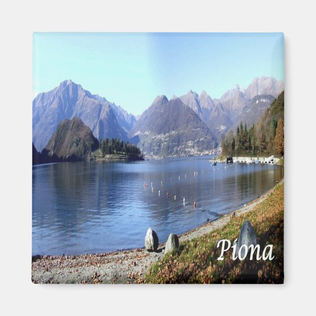 GAL096 PIONA, Sjö Como, Italien, Fridge Magnet (Framsidan)