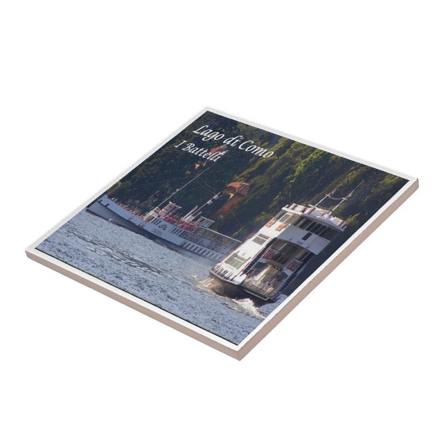 GAL100 SJÖ COMO, Boats, Italien Kakelplatta (Sidan)