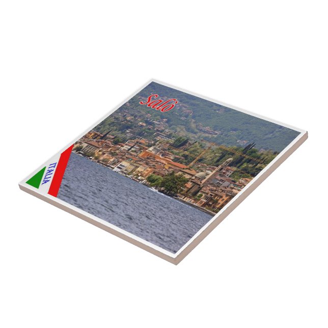 GAL104 SALO', Sjö Garda, Italien Kakelplatta (Sidan)