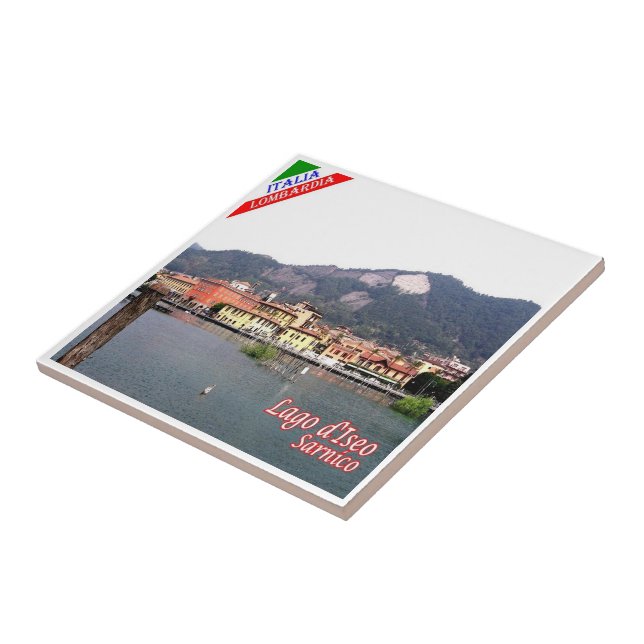 GAL107 SARNICO, Sjö Iseo, Italien, Fridge Kakelplatta (Sidan)