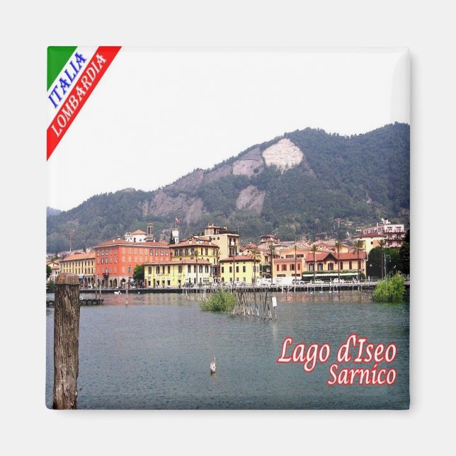 GAL107 SARNICO, Sjö Iseo, Italien, Fridge Magnet (Framsidan)
