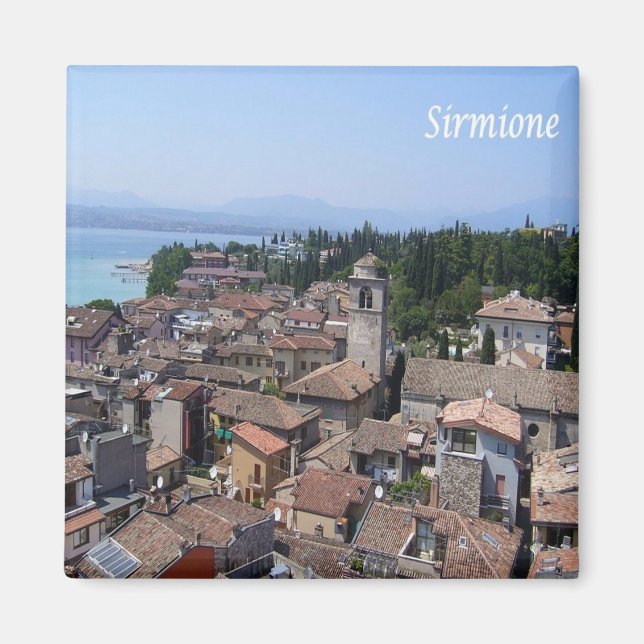 GAL110 SIRMIONE, Sjö Garda, Italien, Fridge Magnet (Framsidan)