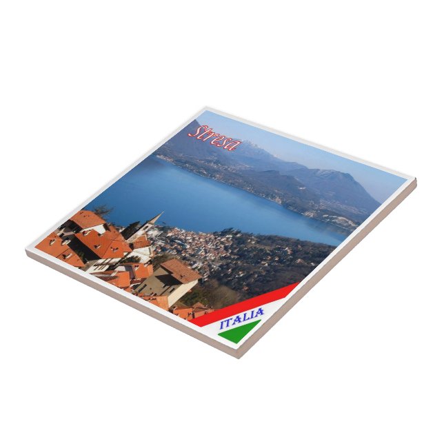 GAL115 STRESA, Sjö Maggiore, Italien Kakelplatta (Sidan)