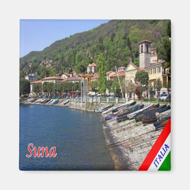 GAL116 SUNA, Sjö Maggiore, Italien, Fridge Magnet (Framsidan)