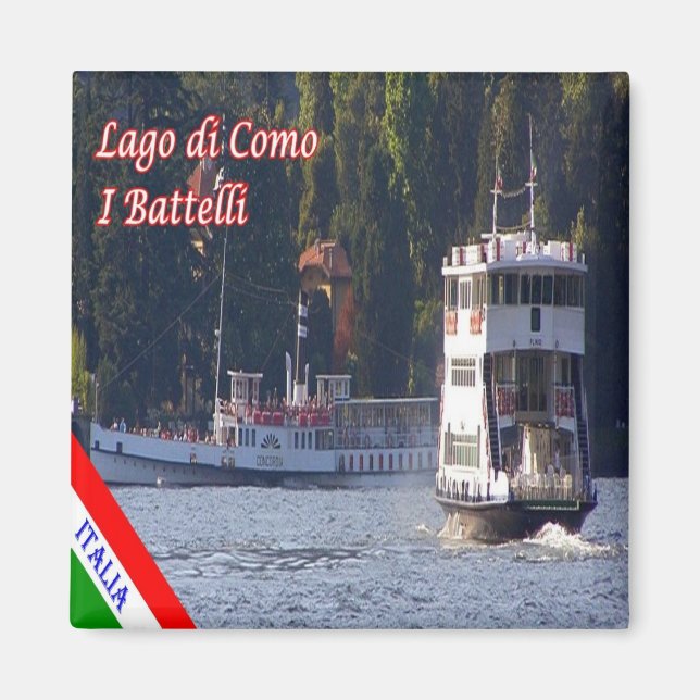 GAL118 SJÖ COMO, Boats, Italien, Fridge Magnet (Framsidan)